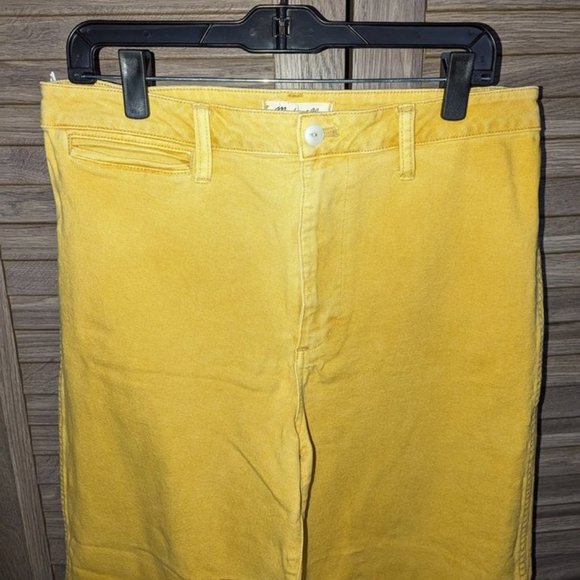 Madewell Emmett Wide-Leg Crop Pants in Greek Gold - Picture 7 of 11